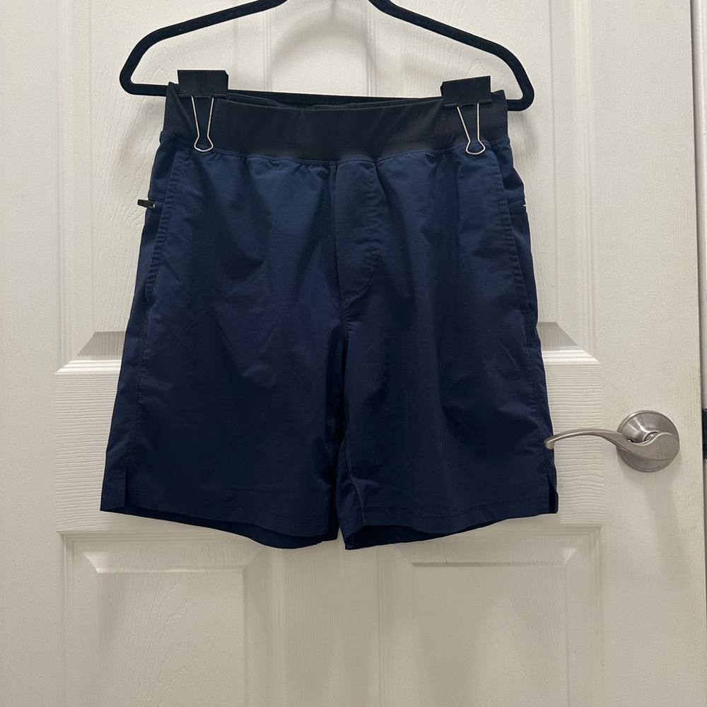 Navy Blue Fabletics Fundamental Athletic Shorts